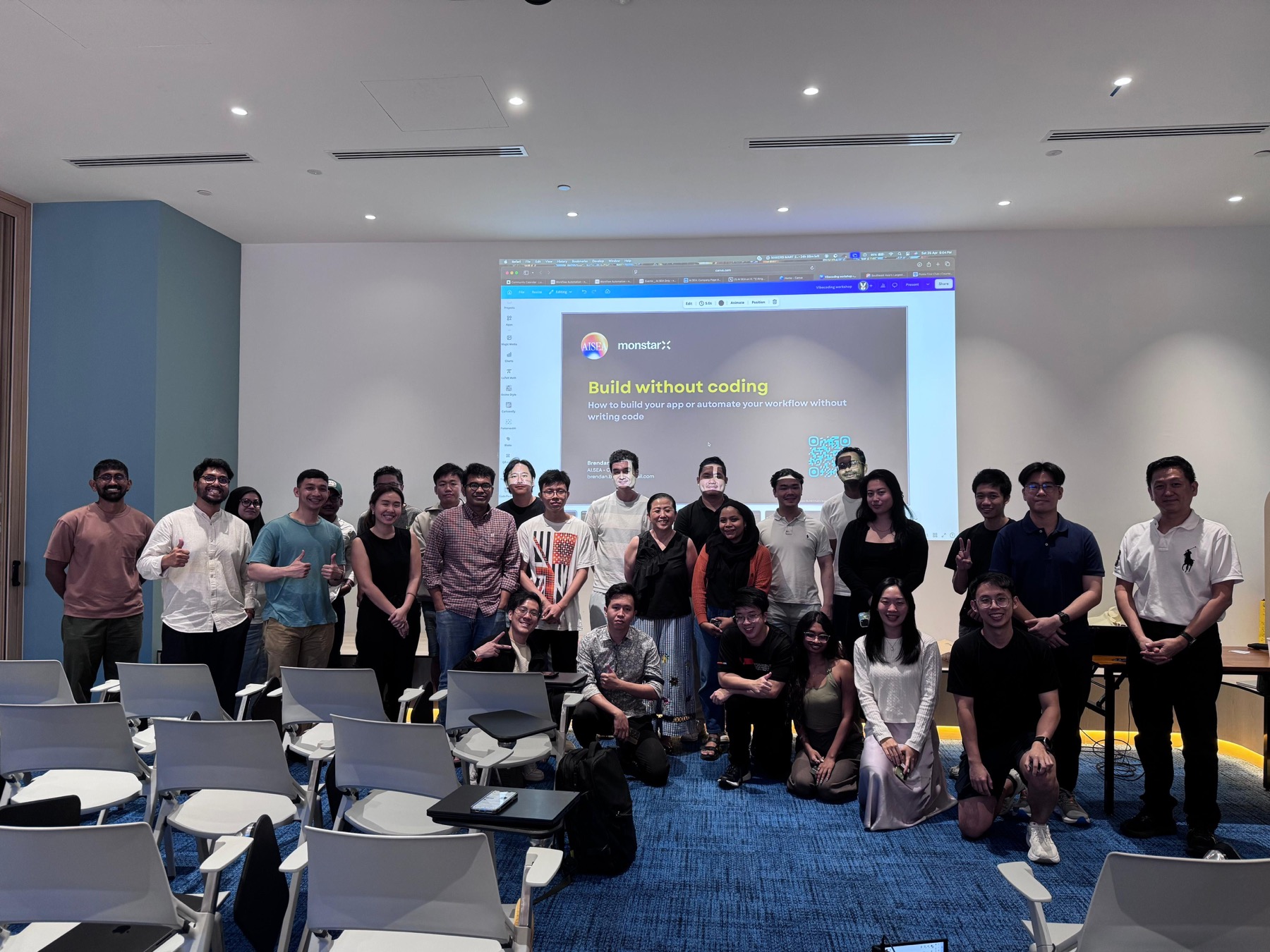 Attendees at CloudLine's MonstarX AI app-building workshop